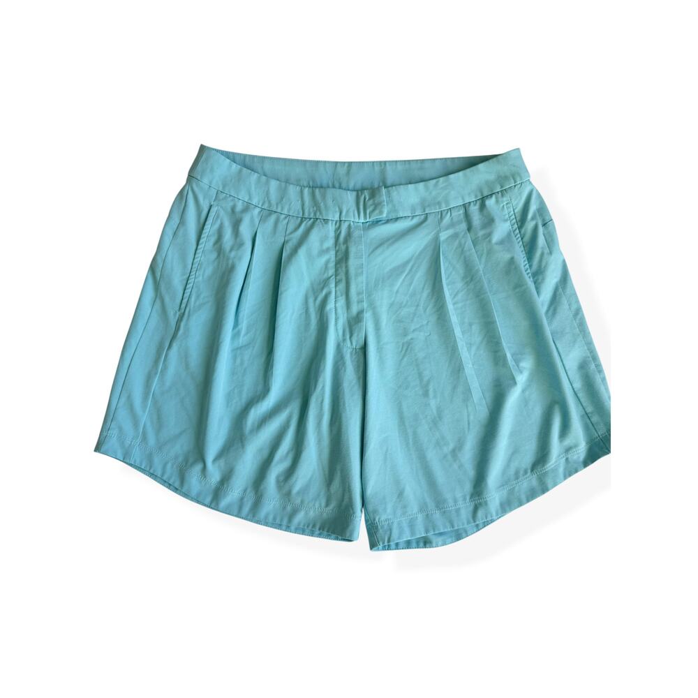 Nike Dri-Fit Women's Golf Shorts 12 Blue Pleated Performance Athletic Shorts